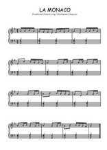 Téléchargez l'arrangement pour piano de la partition de La Monaco en PDF